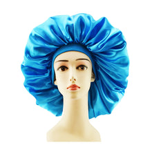 Load image into Gallery viewer, New Fashion Big Size Satin Silk Bonnet Sleep Night Cap Head Cover Bonnet Hat For Curly Springy Hair
