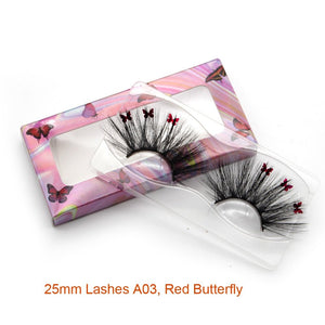 Faux Mink Long 25mm Butterfly Eyelashes 14/16/18mm