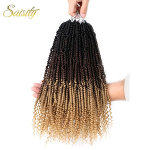 Saisity Synthetic Nubian Twist Braids Crotchet Passion Spring Twists Braiding Hair Extensions Ombre Crochet Braids Hair