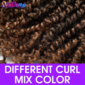 DinDong Passion Twist Crotchet Hair Long Spring Twist braiding Hair Extension Pre-looped Fluffy Synthetic Crochet Braids Hair