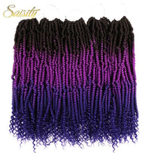 Load image into Gallery viewer, Saisity Synthetic Nubian Twist Braids Crotchet Passion Spring Twists Braiding Hair Extensions Ombre Crochet Braids Hair
