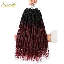 Load image into Gallery viewer, Saisity Synthetic Nubian Twist Braids Crotchet Passion Spring Twists Braiding Hair Extensions Ombre Crochet Braids Hair
