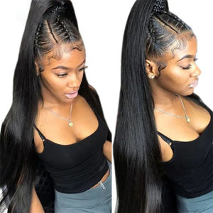 360 Full Lace Frontal Human Hair Wigs Straight Full Lace Frontal Wigs For Women 150% Density Straight Preplucked Hairline Wigs