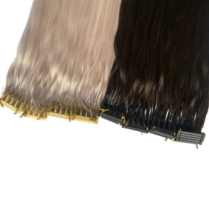 2nd Generation 6D Human Hair Extensions Straight Brazilian Raw Virgin 100% Real Human Hair Natural Hairpiece 5 Rows/PC 100g