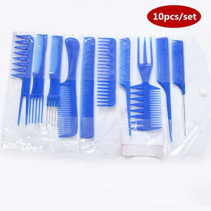 Hot Sale 10pcs Set Professional Hair Combs