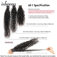 Load image into Gallery viewer, Water Wave 6D Hair Extensions Human Hair 16&quot; 20&quot; 24&quot; Natural Virgin Human Hair Curly Micro Loop Ring Hair For Full Head
