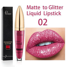 Load image into Gallery viewer, Sexy Shiny Lip Gloss Long Lasting Glitter Lipstick Liquid Shiny Lip Gloss Diamond Waterproof Pearl Lipgloss Women Lip Makeup
