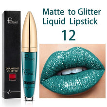 Load image into Gallery viewer, Sexy Shiny Lip Gloss Long Lasting Glitter Lipstick Liquid Shiny Lip Gloss Diamond Waterproof Pearl Lipgloss Women Lip Makeup
