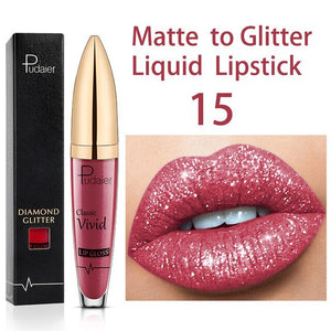 Sexy Shiny Lip Gloss Long Lasting Glitter Lipstick Liquid Shiny Lip Gloss Diamond Waterproof Pearl Lipgloss Women Lip Makeup