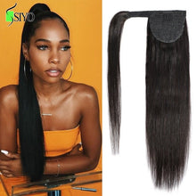 Load image into Gallery viewer, Afro Kinky Curly Ponytail Human Hair Brazilian Curly Wrap Around Ponytail  Extensions
