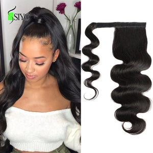 Afro Kinky Curly Ponytail Human Hair Brazilian Curly Wrap Around Ponytail  Extensions